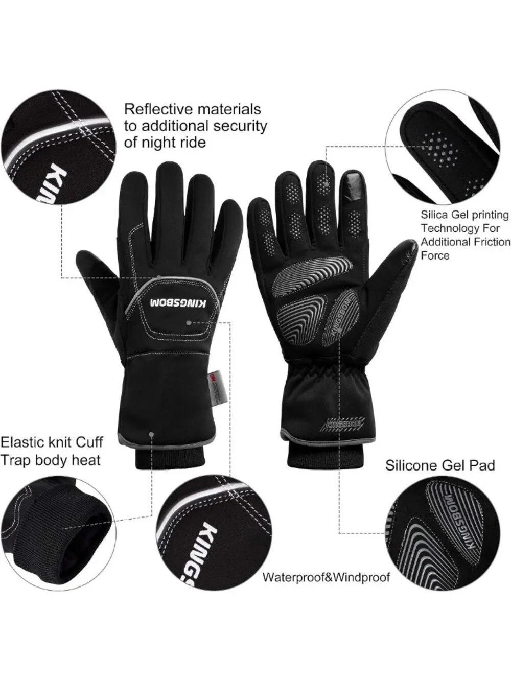 Warm Waterproof Windproof Winter Gloves - Thermal Touch Screen for Outdoor